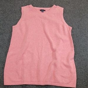 GAP Coral Pink Sleeveless Knit Tank Sz Medium